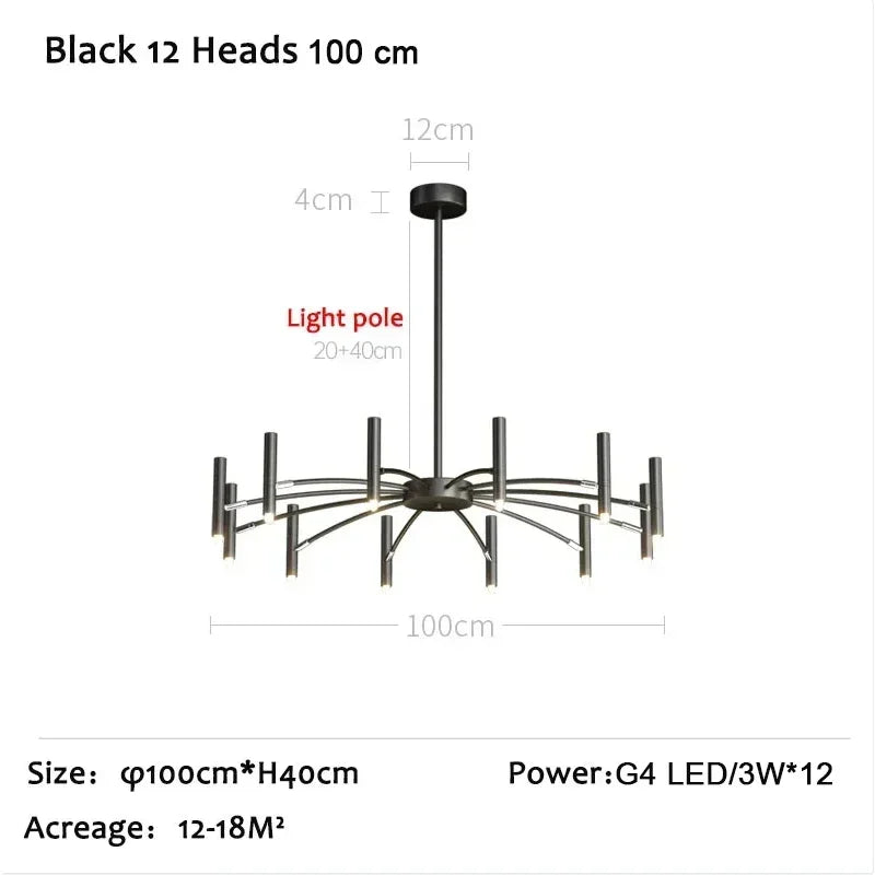 DecorBites™ LED Ceiling Chandelier Nordic Living Dining Room Bedroom Lighting Fixture