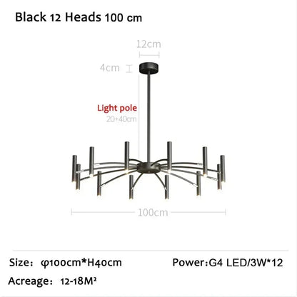 DecorBites™ LED Ceiling Chandelier Nordic Living Dining Room Bedroom Lighting Fixture