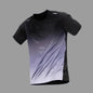 Men's sportswear, ice silk short sleeves and shorts running clothes, men's table tennis and badminton wear gradient T-shirt