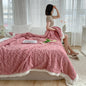 DecorBites™ Lambswool Coral Flannel Blanket for Home & Office - Cozy Sofa & Bed Cover