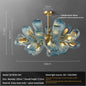 DecorBites™ Luxe Copper Leaf LED Ceiling Chandelier for Home, Bedroom, and Dining Room
