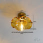DecorBites™ Green Glass LED Ceiling Light Modern Iron Copper Lampara Techo for Home Decor