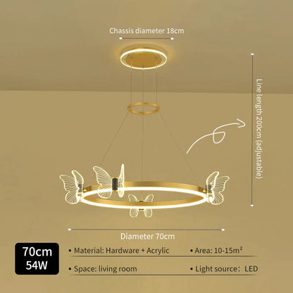 DecorBites™ Luxe Butterfly LED Ceiling Lamp: Modern, Bright & Elegant Atmosphere