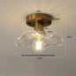 DecorBites™ Glass LED Ceiling Lamp Iron Base Nordic Modern Simple Design