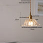 DecorBites™ Glass LED Pendant Lamp Walnut Wood Copper Switch Nordic Hanging Light