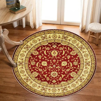 Bohemia Luxury Pattern Persian Round Carpet Washable Decoration Home