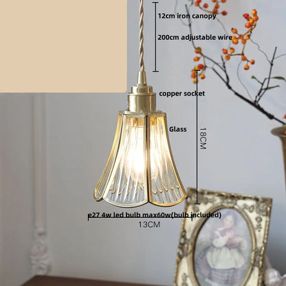 DecorBites™ Glass LED Pendant Lamp Adjustable Loft Kitchen Light Fixture