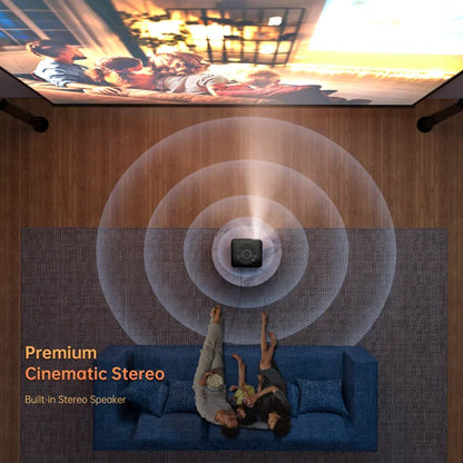 Portable 4K Projector 1080P 2.4G/5G WiFi Video Home Movie Theater Cinema