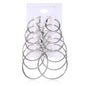 12pairs/6pairs Simple Punk Hoop Earrings Set Big Circle Earrings