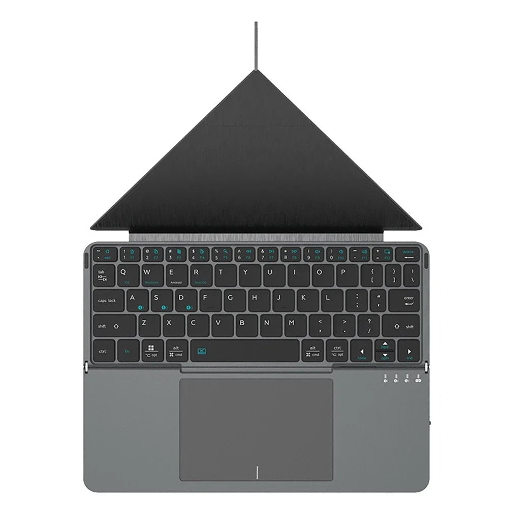 bluetooth Wireless Keyboard for Tablet/Phone/PC, Foldable Keyboard w/ Detachable Magnetic Leather Stand Ultra-Long Battery Life