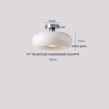 DecorBites™ Glass LED Ceiling Lamp Copper Walnut Modern Living Room Lighting Fixtures