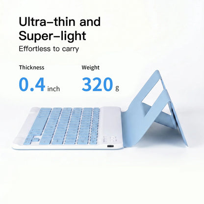 Ultra Slim Bluetooth Keyboard with Built-in Stand for iPad 10th/9th Gen, iPad Air, iPad Pro, iPhone, Android Tablets & More – Portable Wireless Keyboard for Travel, Office, School – Compatible with Most Bluetooth Devices