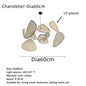 DecorBites™ Leaf Grid Handmade Rattan Screen Chandelier for Modern Living Room and Bedroom