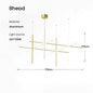 DecorBites™ LED Linear Ceiling Chandelier Italian Designer Luxury Dining Room Chandelier