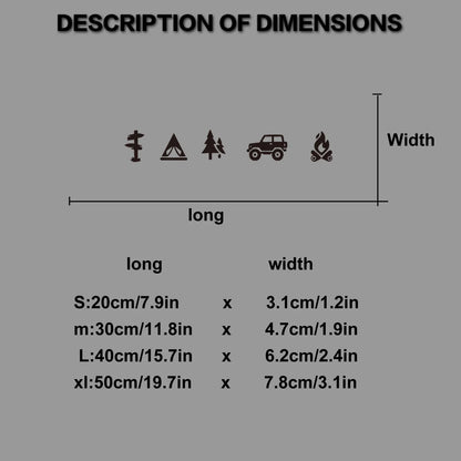 Camping Icons Outdoor Campfire Hiking Die Cut Vinyl Decal Sticker for