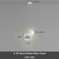 DecorBites™ Kids Star Cloud Moon Pendant Lamp with Remote Control Dimming