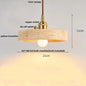 DecorBites™ LED Knob Switch Pendant Lamp Yellow Travertine Copper Wabi Sabi Hanging Lights