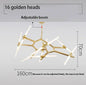 DecorBites™ LED Chandelier: Modern Gold Black Ceiling Pendant for Kitchen Dining Living Bedroom