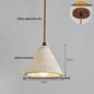 DecorBites™ Japanese Style LED Pendant Lights Wood Canopy Cement Lampshade