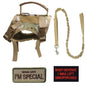 Tactical Harness Vest Dog Harness Leash Set for Small Dogs Training Easy Control Vest Pet Chest Strap Accessories for Puppy Cat