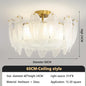 DecorBites™ Glass Feather Chandelier: Luxury Art Decor Ceiling Chandelier for Living Dining Room
