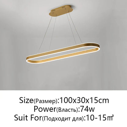 DecorBites™ LED Aluminum Ceiling Chandelier for Kitchen Living Room Modern Nordic Design