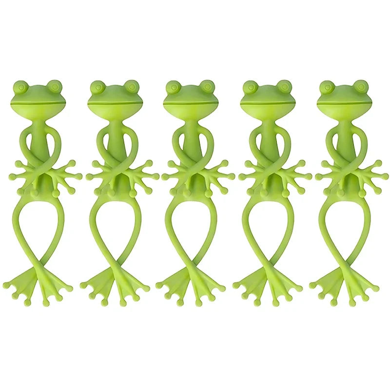 1/3/5PCS Green Frog Shaped Plant Clips DIY Flowers Vines Stem Holder Rack Gardening Gadgets Support for Plants Home Supplies ZYF
