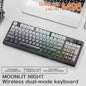 M96 Bluetooth Keyboard Wireless FREEWOLF Screen Gaming Keyboard Electronic Screen Multi-Device Connection Ergonomics Gaming