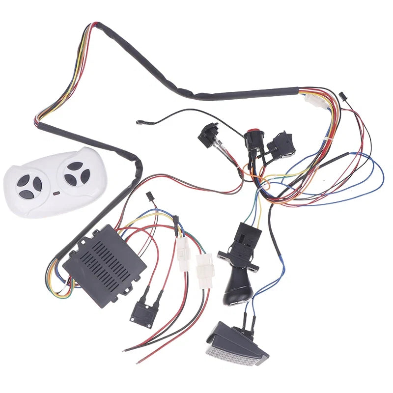 Children Electric Car DIY Modified Wires And Switch Kit With 2.4G Bluetooth RC And Controller For Baby Electric Car Self-made