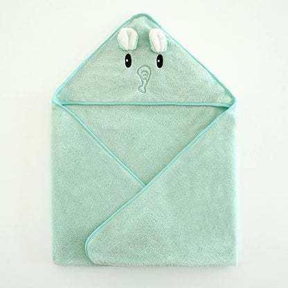 A Soft, Absorbent Baby Bath Towel with Cartoon Design, Thin Summer