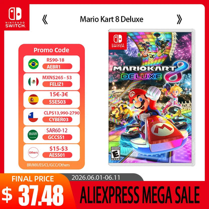 Nintendo Switch Game Deals Mario Kart 8 Deluxe Support 13 Languages TV Tabletop Handheld for Switch OLED Lite Console