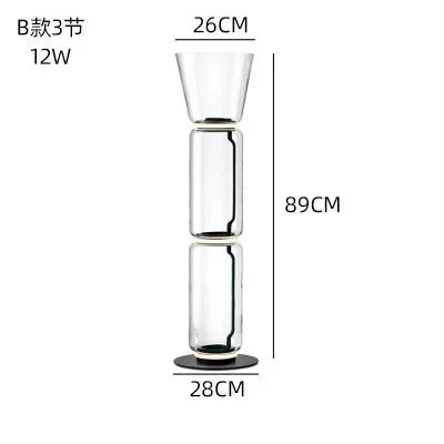 DecorBites™ Glass LED Floor Lamp: Modern Nordic Design for Living Room and Bedroom Decor