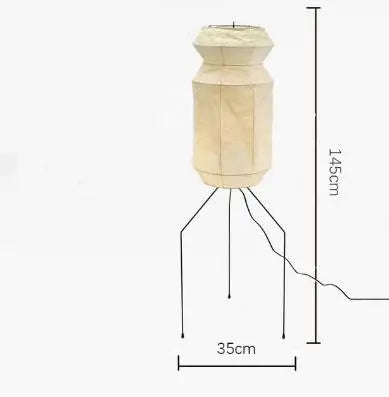 DecorBites™ Japanese Rice Paper Floor Lamp Modern Wabi Sabi Lantern Light