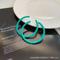 Simple Big Round Star Heart Hoop Earrings For Women Geometric Plastic Exaggerated Earring Hyperbole Trendy Ring Earrings Jewelry