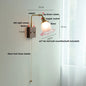 DecorBites™ Glass Pink LED Wall Sconce, Pull Chain Switch, Walnut Wood Bedside Lamp