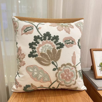 DecorBites™ Luxe Embroidered Cushion Cover, Premium Decor Pillowcases