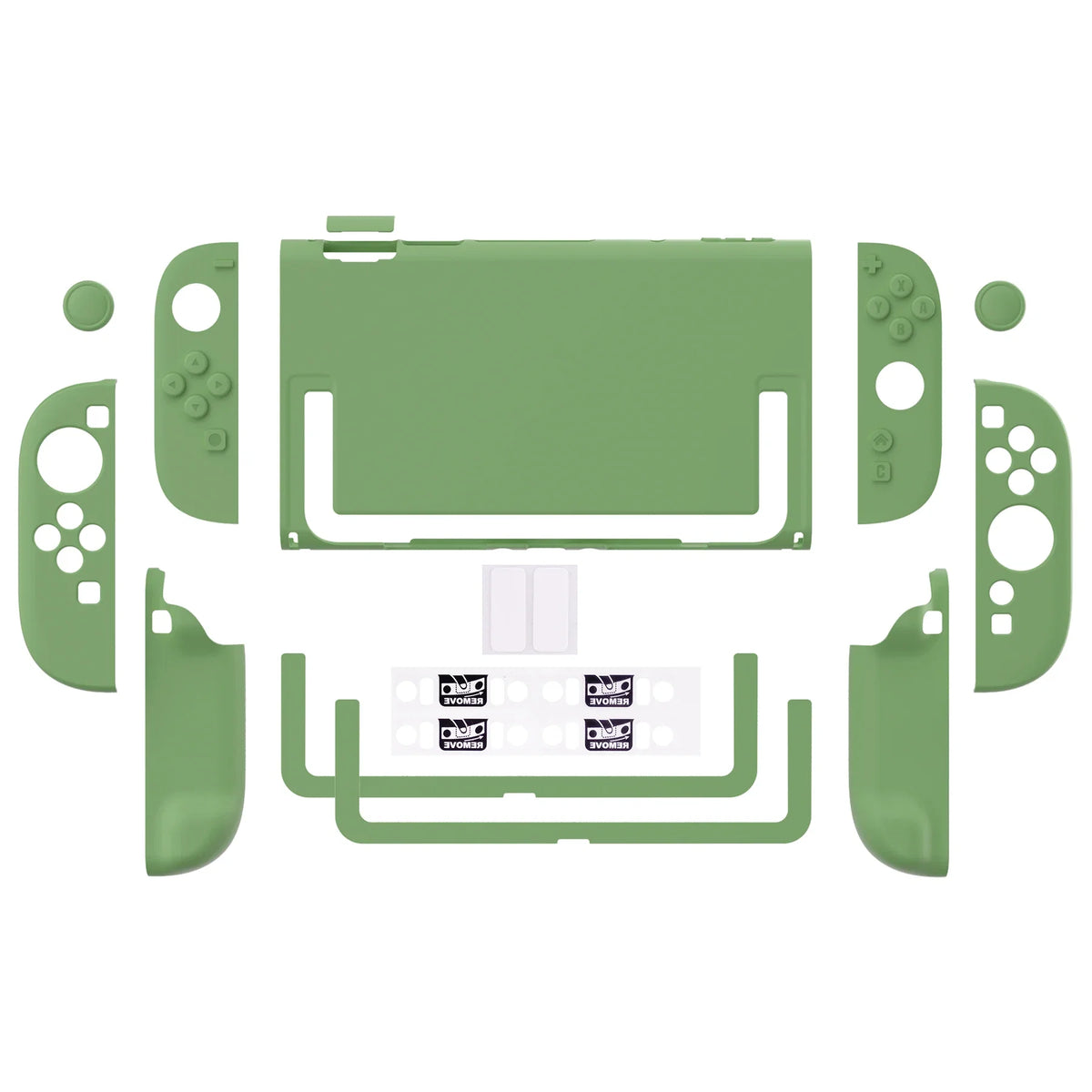 PlayVital Solid Color Protective Case for Nintendo Switch 2, Anti-Scratches Hard Shell Dockable Grip Cover with  Foldable Stand