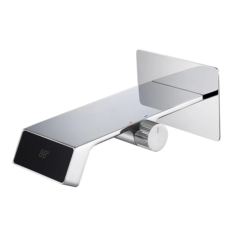 DecorBites™ LED Basin Faucet Wall Mounted Hot Cold Mixer Bathroom Brass Vanity
