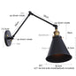 DecorBites™ LED Long Arm Wall Lamp with Pull Chain Switch for Home Hotel Bathroom
