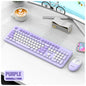 K-Snake WK200 Wireless Keyboard Mouse Set Cute Punk Keycap USB Wireless Business Keyboard Mouse Set Laptop Typing Office