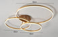 DecorBites™ Golden Coffee Round Circle LED Ceiling Light with Acrylic Lampshade - Creative Living Room Fixture
