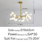 DecorBites™ LED Firefly Chandelier: Modern Nordic Ceiling Lights for Luxury Home Decor