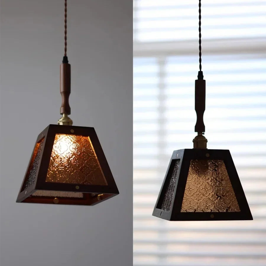 DecorBites™ Glass LED Pendant Lamp Copper Socket for Dining Living Room Decor