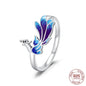 925 Sterling Silver Ring Ladybug Fashion Ring MOM Butterfly Ring