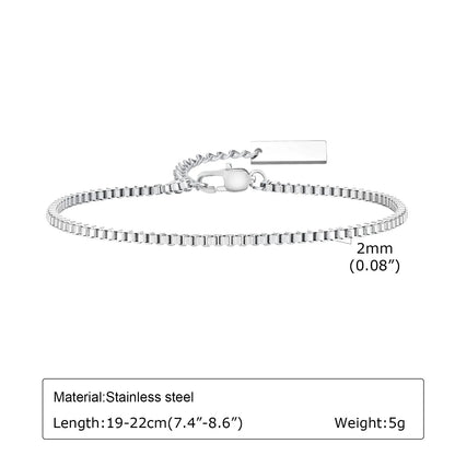 1/2/3pcs Chain Bracelet for, Stainless Steel Twisted Rope Cuban Chain