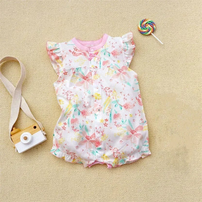 3-18 Month Baby Summer Clothes Rompers Girls Overalls Short Sleeve