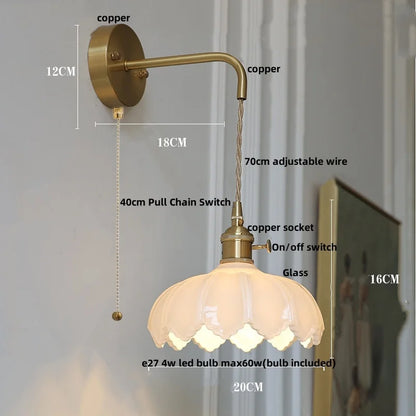 DecorBites™ Green Glass Knob Switch LED Wall Lights for Kitchen, Bedroom, Living Room
