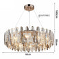 DecorBites™ LED Leaf Chandelier: Modern Living Room Decor Lighting for Duplex Rotating Stairs