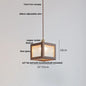 DecorBites™ Glass LED Pendant Lamp Walnut Wood Brass Hanging Lights