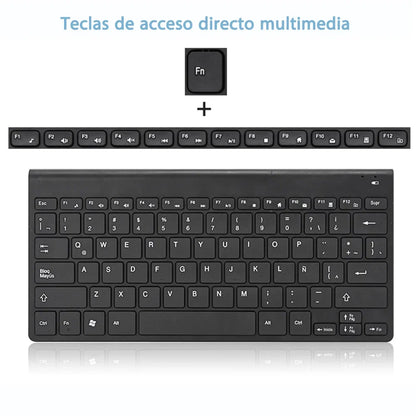 Hot Wireless Spanish Keyboard Mouse For Game PC Player TV Spanish Keyboard and Mouse Set 78Keys Gaming Keyboard Dropshipping